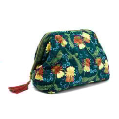 Art Nouveau teal velvet pouch