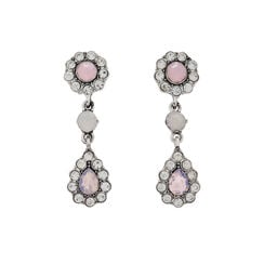 Diamante pink drop earrings