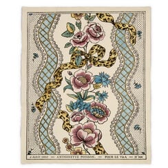 Ruban Bouquet et Perles domino paper print