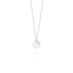 Silver teardrop pendant necklace by Mounir