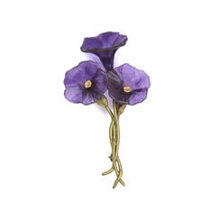Purple petunia brooch by Michael Michaud