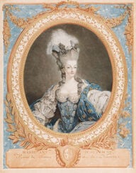 Decorated portrait of Marie Antoinette