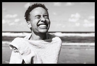 photograph of swimmer