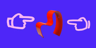 illustration of a chair with hands pointing at it